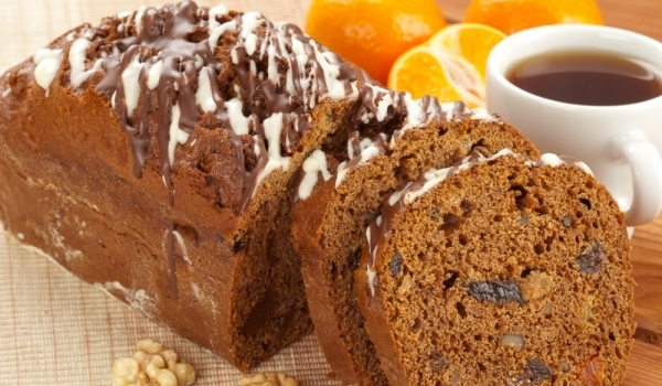 Портокалов кекс с орехи и какао